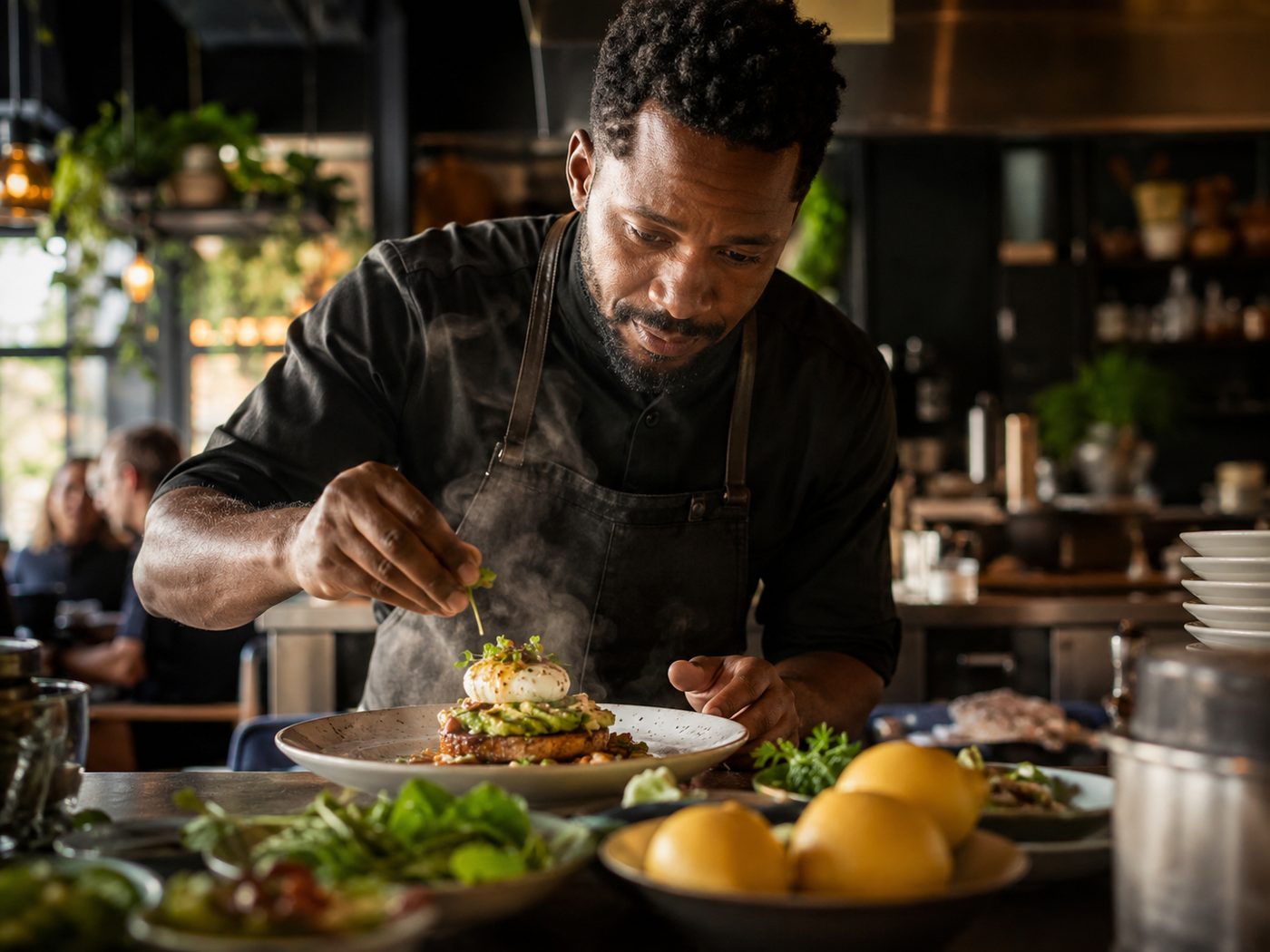 Chef at the hearth