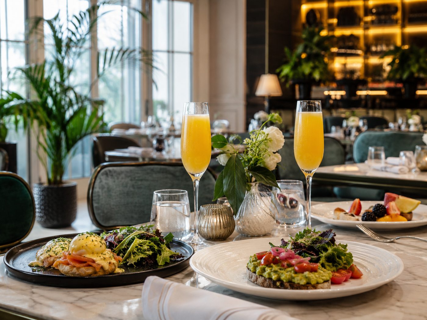 Shinjo — shrimp dumpling, yuzu foam, micro chrysanthemum